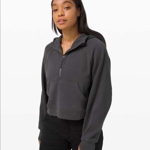 lululemon scuba half zip graphite grey xl/xxl